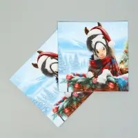 Салфетки бумажные трёхслойные «Красавица лошадка», 33х33, 20шт Салфетки бумажные трёхслойные «Красавица лошадка», 33х33, 20шт