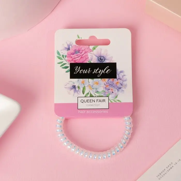 Резинка для волос  Резинка для волос "Пружинка" перламутр, 4,5 см