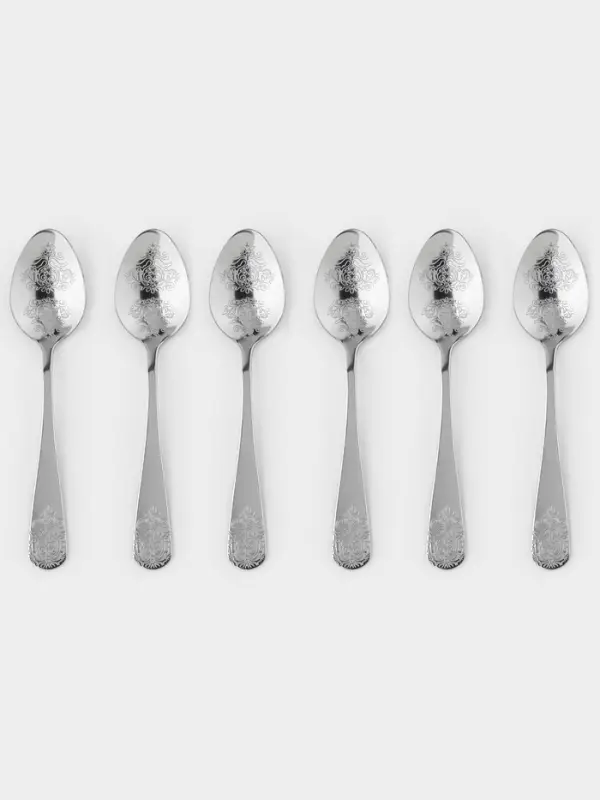 Набор ложек чайных 6 шт  Набор ложек чайных 6 шт "Эмили" 13,2 см, цвет серебро