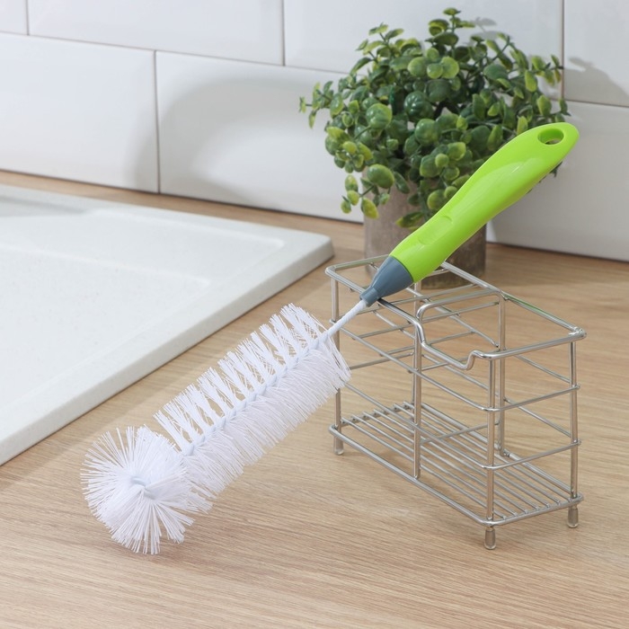 Ёрш для посуды Доляна Green day, 31×5 см, анатомическая ручка Ёрш для посуды Доляна Green day, 31×5 см, анатомическая ручка