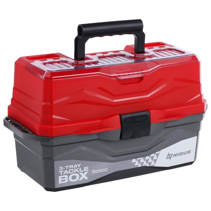 Ящик рыболовный Tackle Box трёхполочный NISUS, красный Ящик рыболовный Tackle Box трёхполочный NISUS, красный