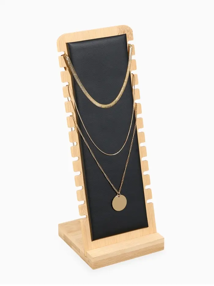 Подставка под цепочки QF, на 12 мест, 10&times;10&times;27 см, чёрная