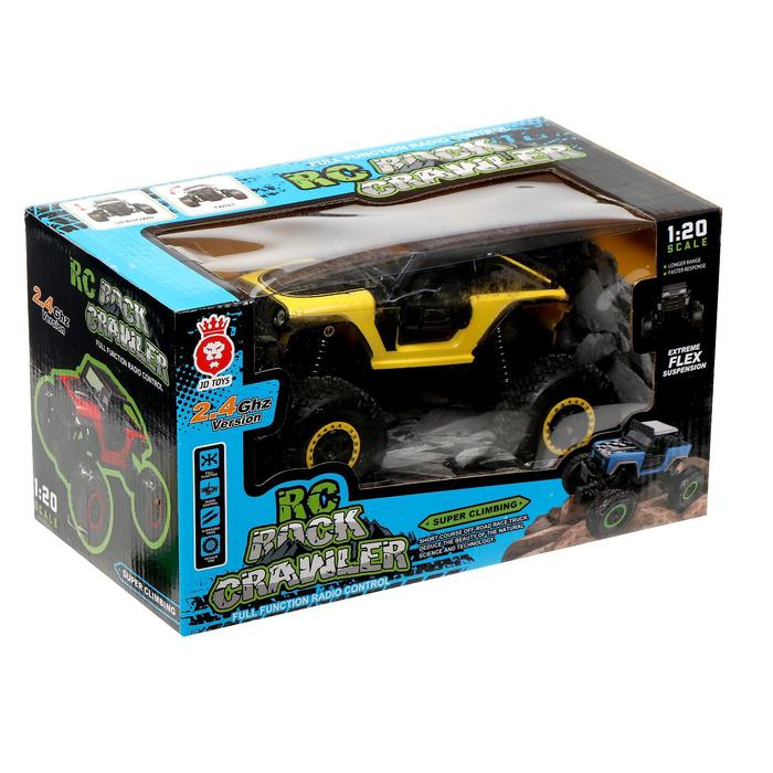 Джип радиоуправляемый «Краулер», 1:20, работает от аккумулятора, цвет жёлтый Джип радиоуправляемый «Краулер», 1:20, работает от аккумулятора, цвет жёлтый
