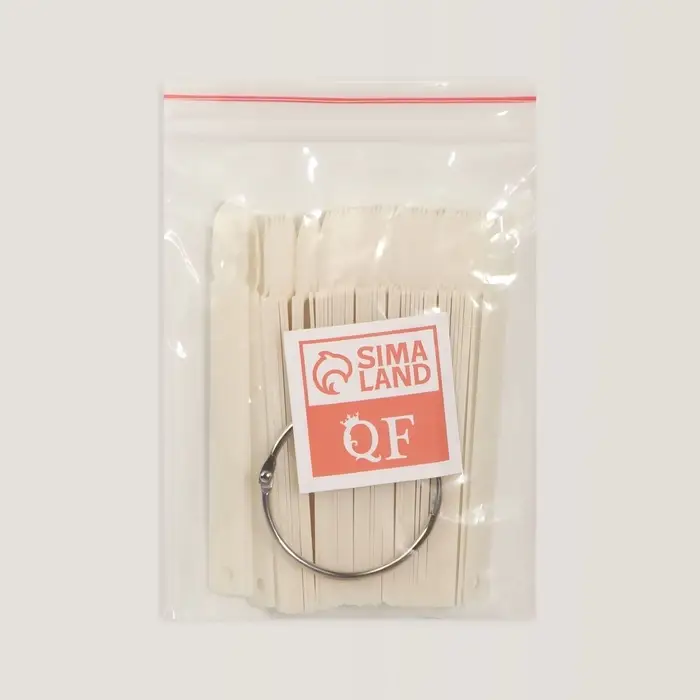 Палитра для лаков на кольце, 50 ногтей, форма овал, цвет слоновая кость