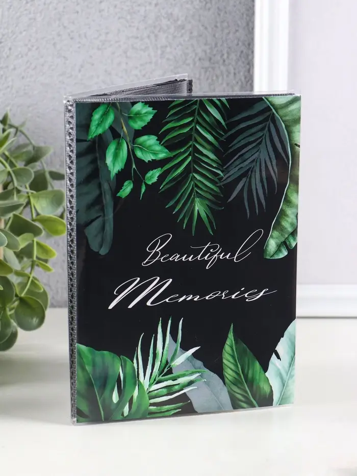 Фотоальбом "Флора" 36ф 10X15см, ПП карм.,мягкая обложка, черные страницы