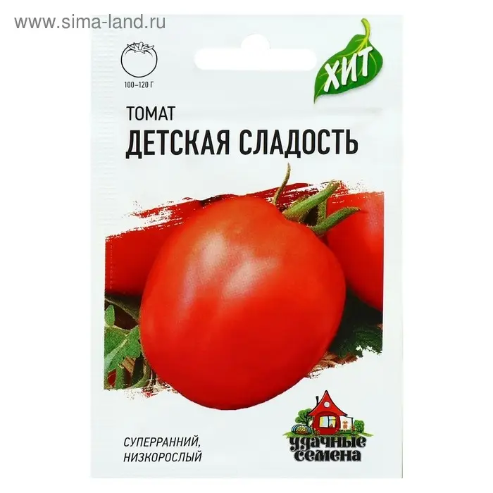 Семена Томат Семена Томат "Детская сладость", суперранний, детерминантное,низкорослый 0,05 г серия ХИТх3