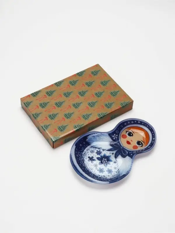 Блюдо в форме матрёшки &laquo;Новый год&raquo;, 14.5&times;22 см