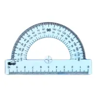 Транспортир 180°/10 см Calligrata, пластиковый, прозрачный, зелёный, МИКС