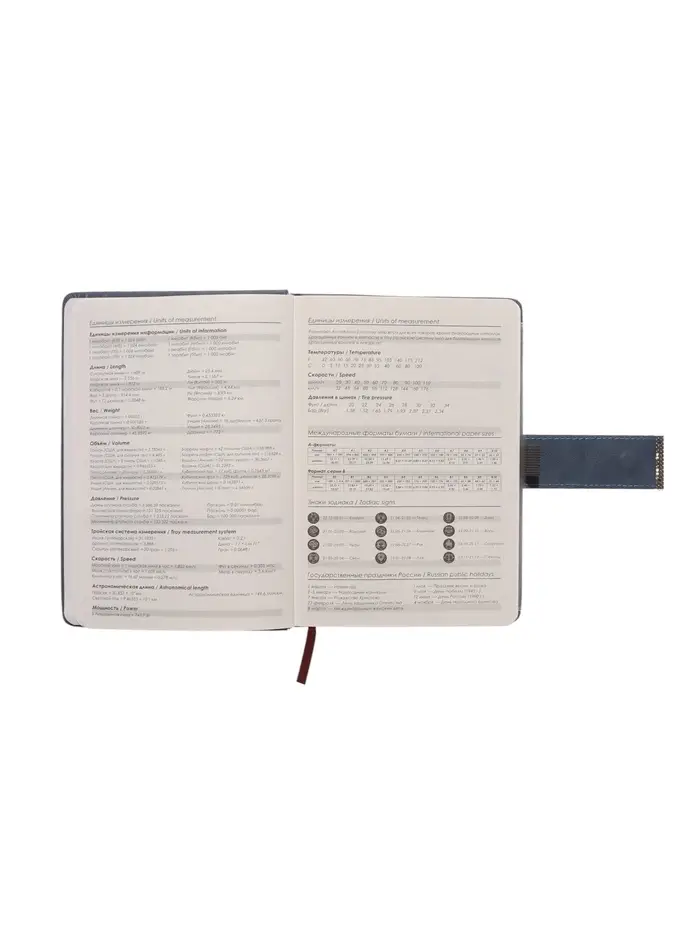 Ежедневник недатированный формат А5, с хлястиком, 112л, линия, пвх, Синий