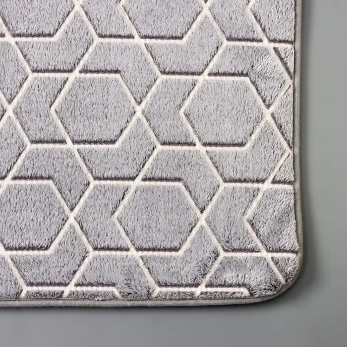 Коврик для ванной светящийся в темноте Доляна &laquo;Светящиеся фигуры&raquo;, 50&times;80 см, серый