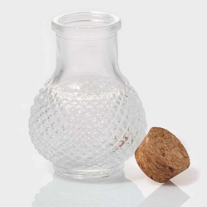 Набор баночек стеклянных для специй с пробковой крышкой Доляна «Парфе», 50 мл, 5,5×5,5×7 см, 12 шт Набор баночек стеклянных для специй с пробковой крышкой Доляна «Парфе», 50 мл, 5,5×5,5×7 см, 12 шт