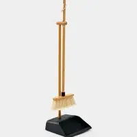 Щетка с совком "Meli Loft" бамбуковый держатель, цвет черный 26х24х96 см Щетка с совком "Meli Loft" бамбуковый держатель, цвет черный 26х24х96 см