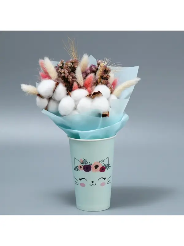 Стакан для цветов влагостойкий &laquo;Котик&raquo;, 400 мл