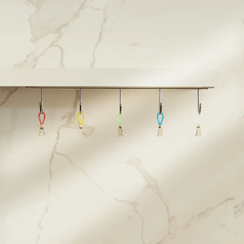 Держатели для полотенец тм VETTA, сталь Q195, ПВХ, нейлон, 5шт