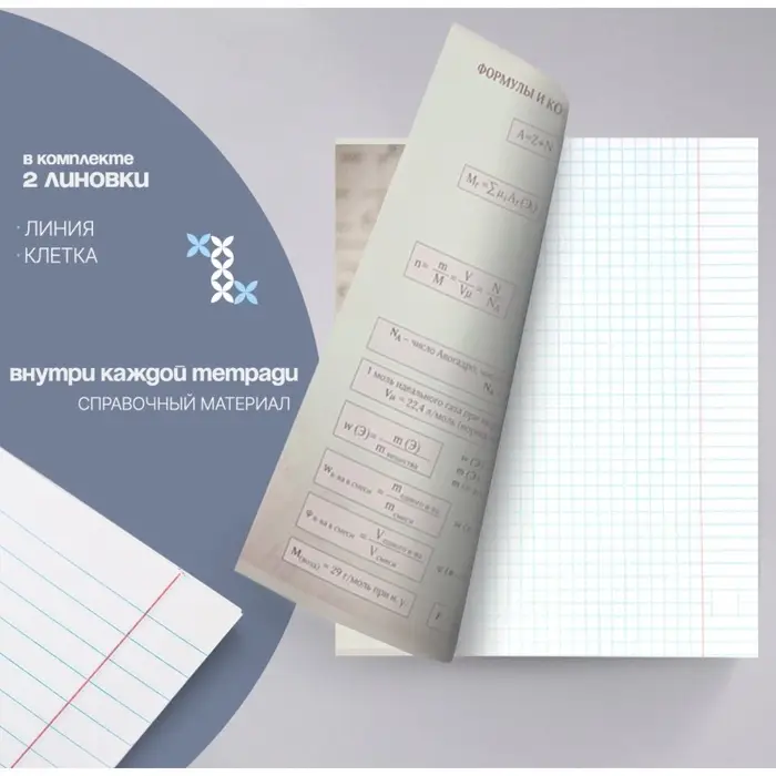 Набор предметных тетрадей 48 листов, Calligrata &laquo;Чёрное-белое&raquo;, 10 предметов, серые листы