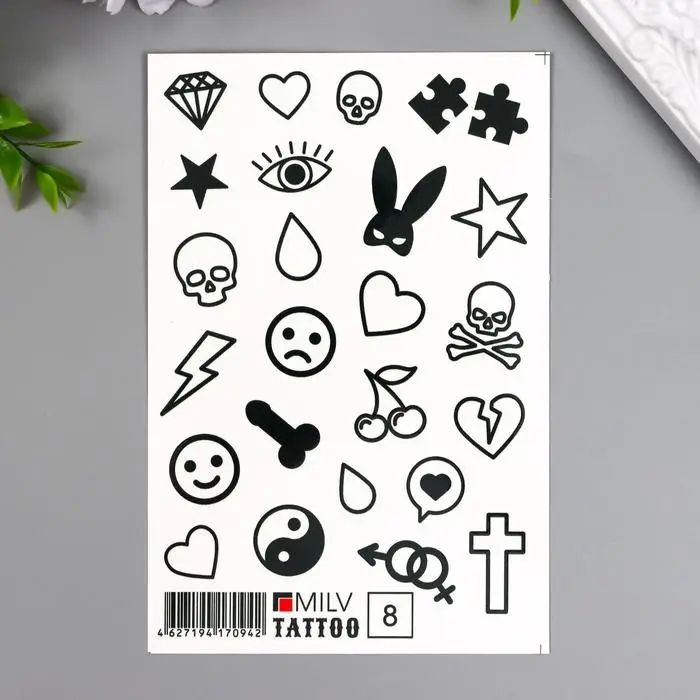 Татуировка на тело Татуировка на тело "Смайлики" 10х15 см