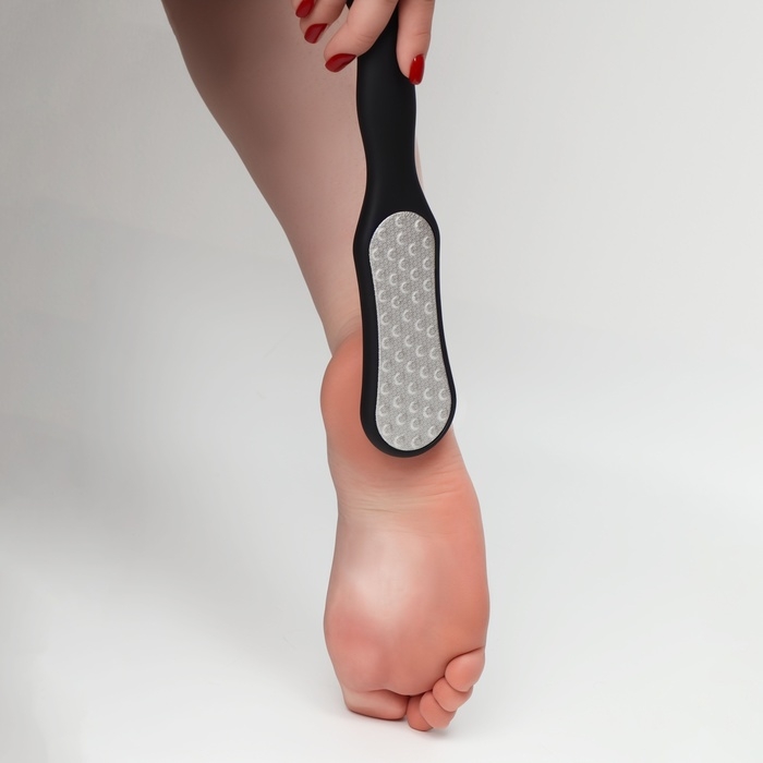 Пилка для ног, лазерная, двусторонняя, 25,5 см, цвет чёрный Пилка для ног, лазерная, двусторонняя, 25,5 см, цвет чёрный