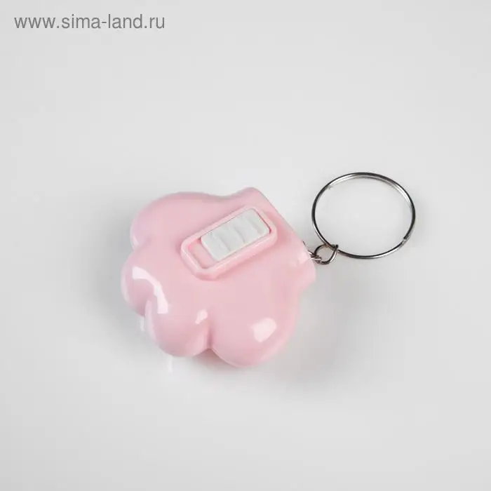 Фонарик брелок для ключей на кольце &laquo;Лапка&raquo;, 1 режим, 3 LR41, 3.5&times;4 см, МИКС