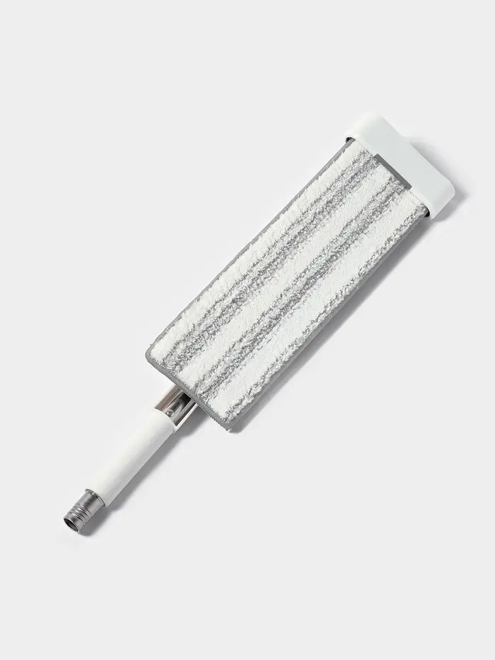 Швабра с отжимом, противоударная, со сгоном, стальная ручка, 2 профессиональные насадки, 36&times;11&times;130 см