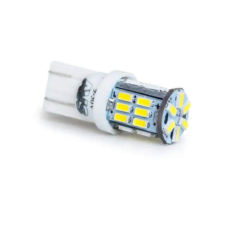 T100 T10/белый/ (W2.1x9.5d) 30SMD 3014 9-30V W5W, коробка 2 шт.
