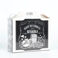 Чипсы мясные сыровяленые 50гр, Мужской гифтбокс  "Для настоящего мужика"