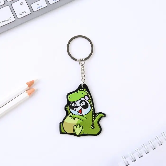 Брелок для ключей акриловый «Динозавр: Панда», 7 х 12,5 см Брелок для ключей акриловый «Динозавр: Панда», 7 х 12,5 см