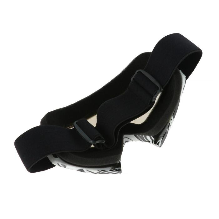 Очки-маска для езды на мототехнике, стекло сине-фиолетовый хамелеон, черно-белые, ОМ-18 Очки-маска для езды на мототехнике, стекло сине-фиолетовый хамелеон, черно-белые, ОМ-18