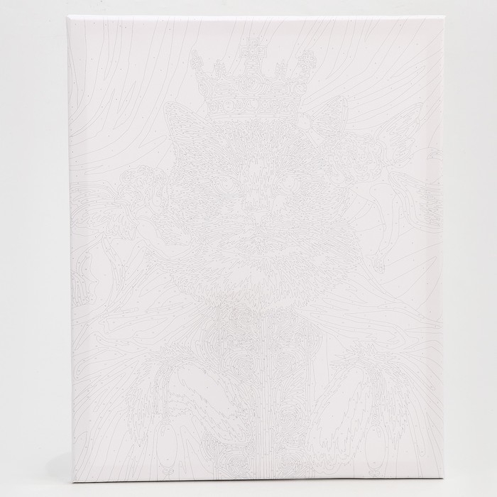 Картина по номерам на холсте с подрамником  Картина по номерам на холсте с подрамником "Кот с ангелами" 40*50 см