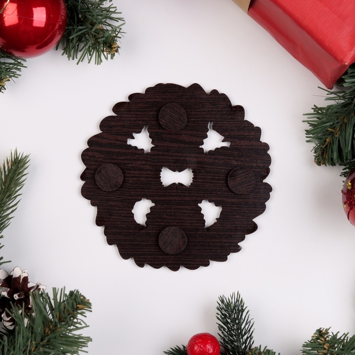 Новый год. Подставка под горячее Новый год. Подставка под горячее "Дед Мороз и Снегурочка", d-14 см