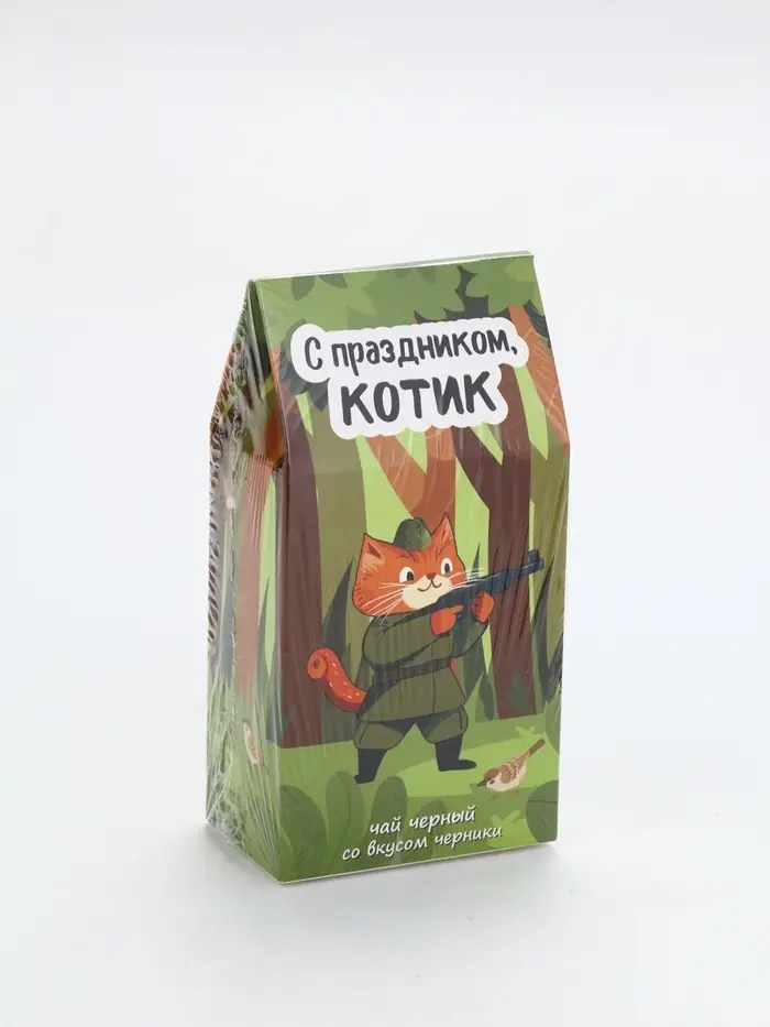 Чай черный черничный пирог "Котик",  50 г
