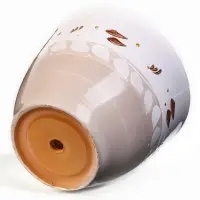 Горшок для цветов &laquo;Антик&raquo;, 1 л, d=15 см, h=13 см, керамика, с поддоном, цвет ваниль