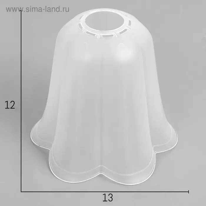 Плафон универсальный «Цветок» Е14/Е27 прозрачный 14×14×13 см Плафон универсальный «Цветок» Е14/Е27 прозрачный 14×14×13 см