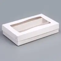 Коробка для макарун, с ложементом, белая 26.5&times;16.5&times;5.5 см