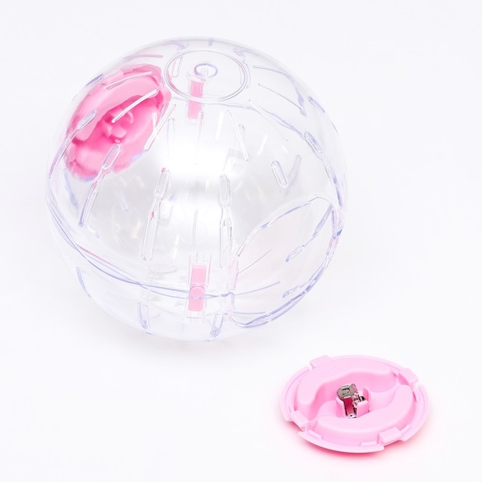 Шар для грызунов с подсветкой Шар для грызунов с подсветкой "Пижон", 14 см, розовый