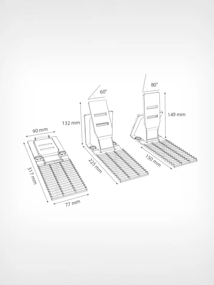 Опора задняя FLEX&times;-BACK, 315&times;80&times;6 мм, прозрачная