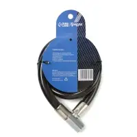 Замок навесной велосипедный ТУНДРА, 14&times;650 мм, 2 ключа, черный