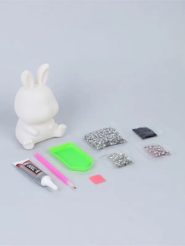 Алмазная мозаика на фигурке для детей &laquo;Милый зайчик&raquo;, полное заполнение