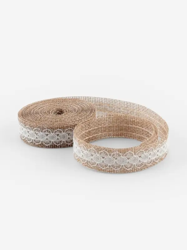 Лента текстильная &laquo;Кружево&raquo;, 20 мм, 4.5&plusmn;0.5 м, бежевая