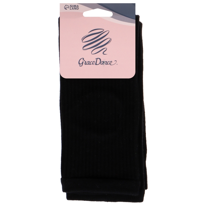 Гетры для гимнастики и танцев Grace Dance №3, длина 40 см, цвет чёрный Гетры для гимнастики и танцев Grace Dance №3, длина 40 см, цвет чёрный