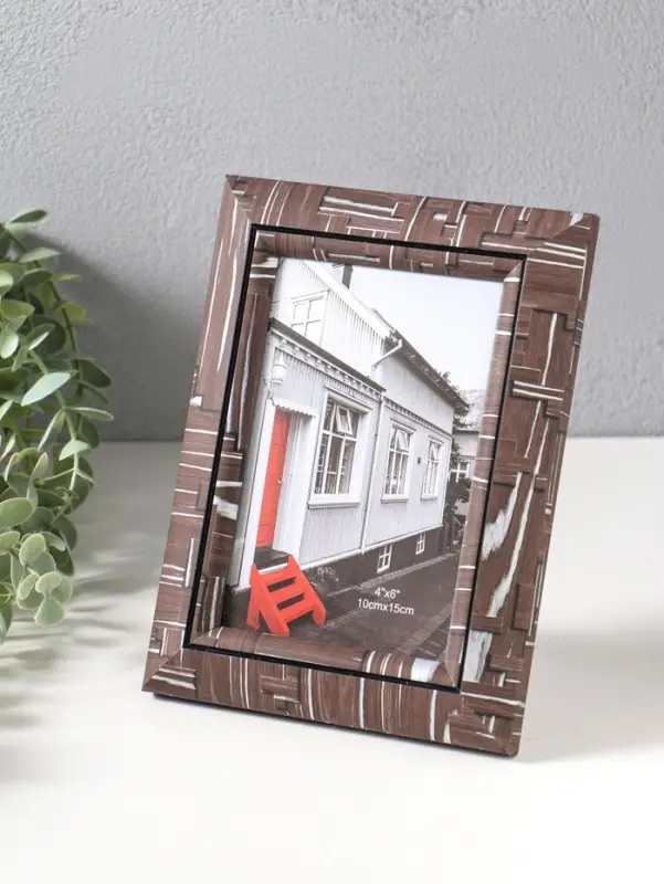 Фоторамка пластик 10х15 см "Моррис" тёмно-коричневый 19,8х15х2 см