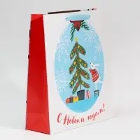 Пакет подарочный новогодний ламинированный &laquo;Новогодние приготовления&raquo;, M 26 х 30 х 9 см