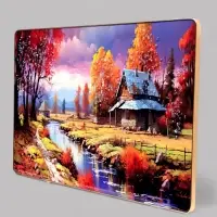 Картина акрил "Весна в деревне" 39,5х60 см