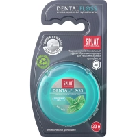 Зубная нить SPLAT DentalFloss мятная тонкая с волокнами серебра