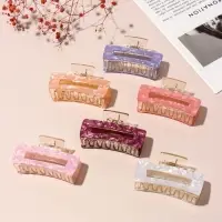 Краб для волос "Кимберли" прямой, 8х4 см, микс