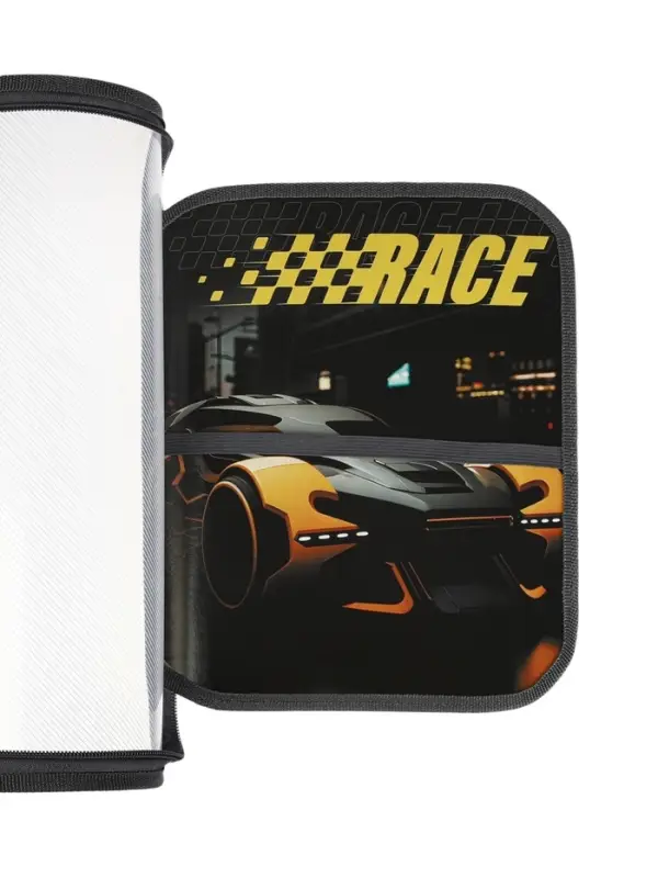 Папка для труда А4 &laquo;Авто на старте&raquo;, молния вокруг/откидная планка