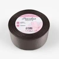 Лента репсовая, 40 мм, 23&plusmn;1 м, серая №107