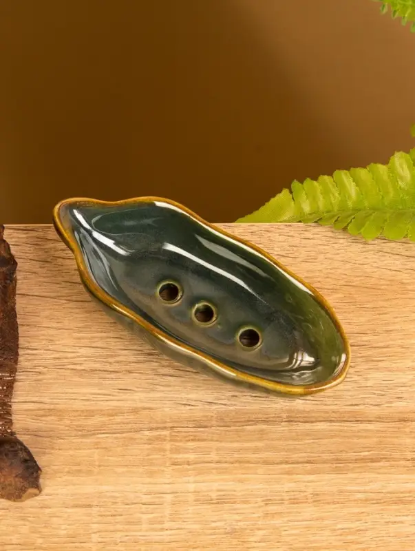 Соусник Соусник "Листочек" керамика, цв. зелёный, 11х4х2,5 см