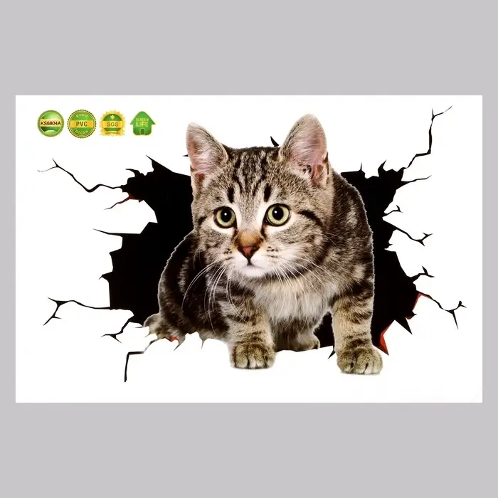 Наклейка интерьерная 3Д TAKE IT EASY &laquo;Котик&raquo;, 30&times;20 см