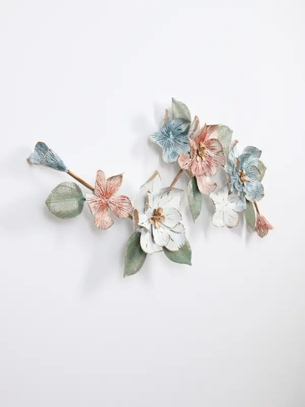 Декор настенный металл  Декор настенный металл "Цветочная ветвь" 103,5х6х51 см