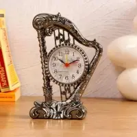 Часы - будильник настольные &laquo;Арфа&raquo;, дискретный ход, циферблат 6.5 см, 19&times;14 см, АА